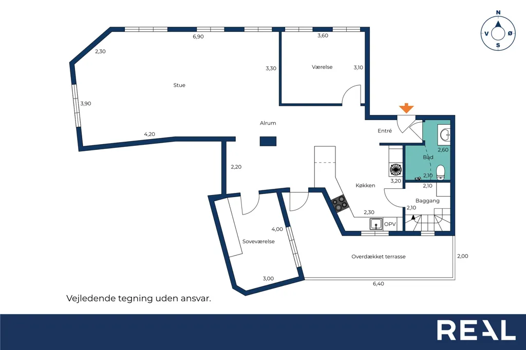 Plan - Renovated New York Style Apartment in Esbjerg Centre