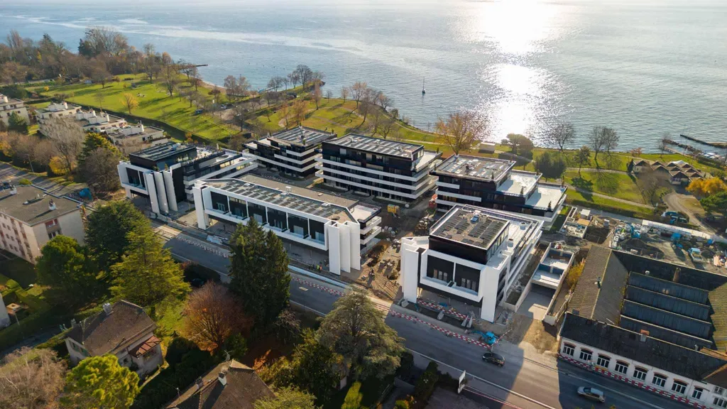 Vue aérienne - 4.5-Piece Apartment with Lake View in D2 Building