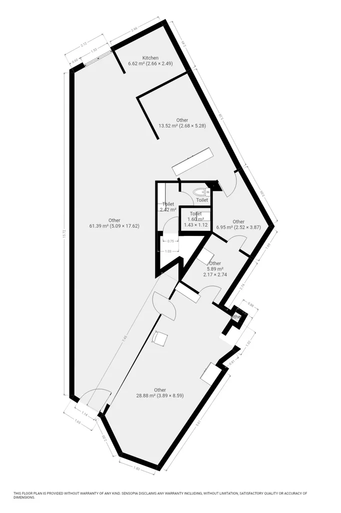 Planimetria - Commercial Space with Open Plan in Gent