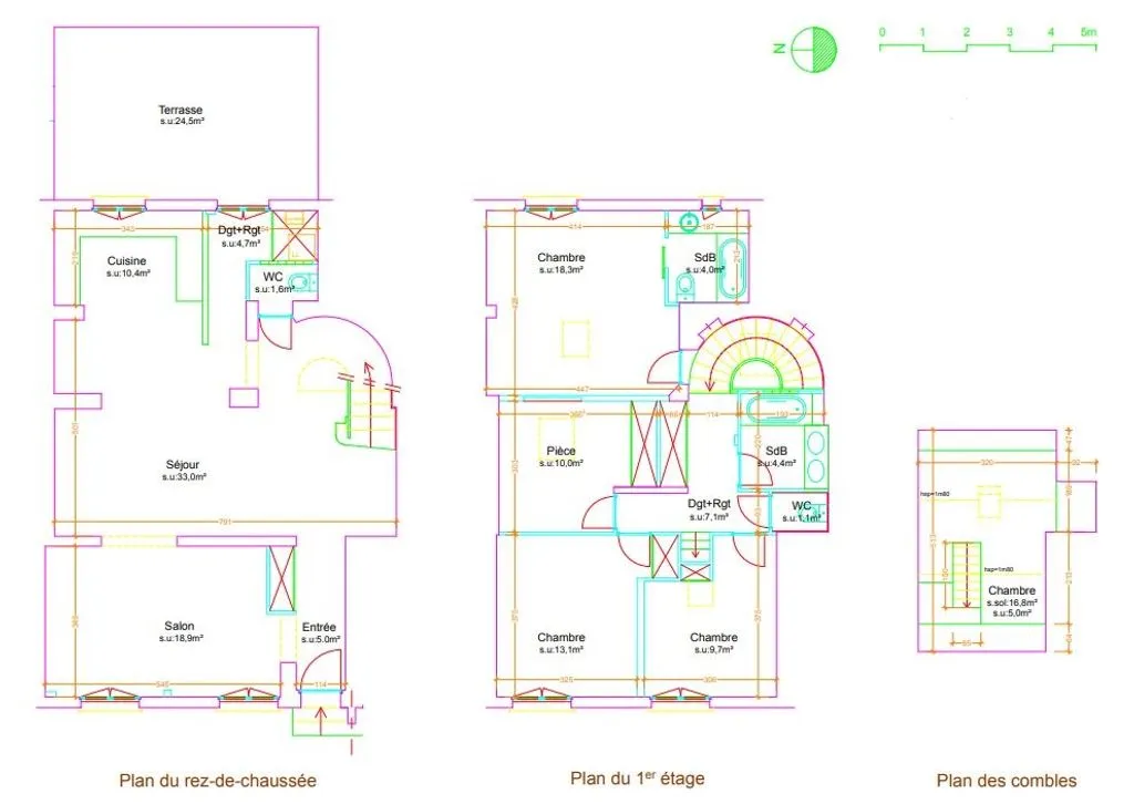 Plan - Maison avec Cour Privative et Parking à Pantin