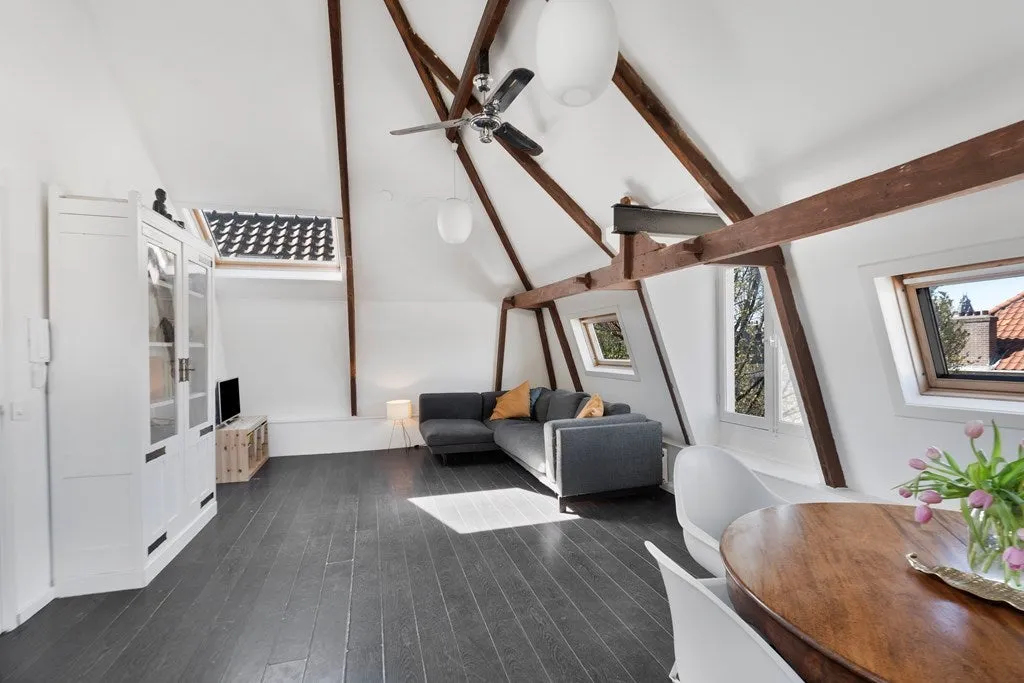 Séjour - Loft-Style Apartment with High Ceilings in De Pijp