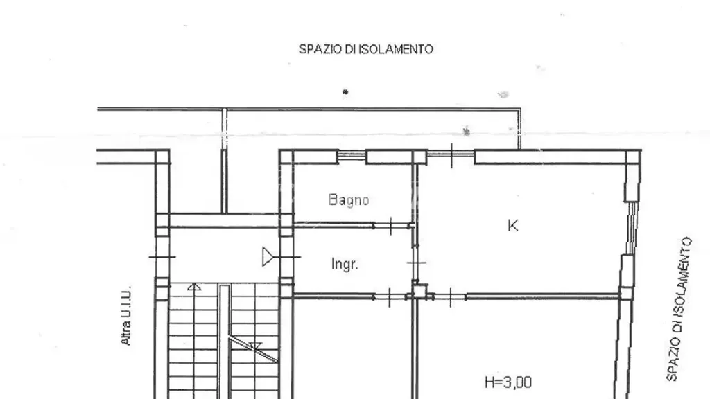 Plan - Trilocale with Balcony in Messina