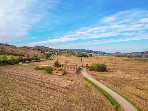 Vue aérienne - Rustic Farmhouse with Loggia in Montaione