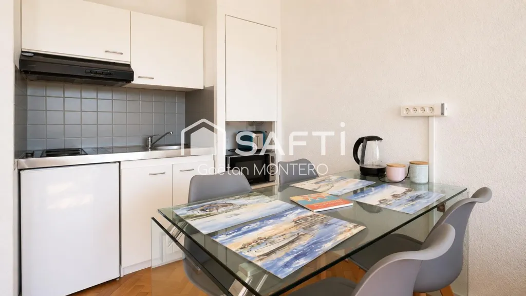 Köök - Studio with Seafront Location in Biscarrosse