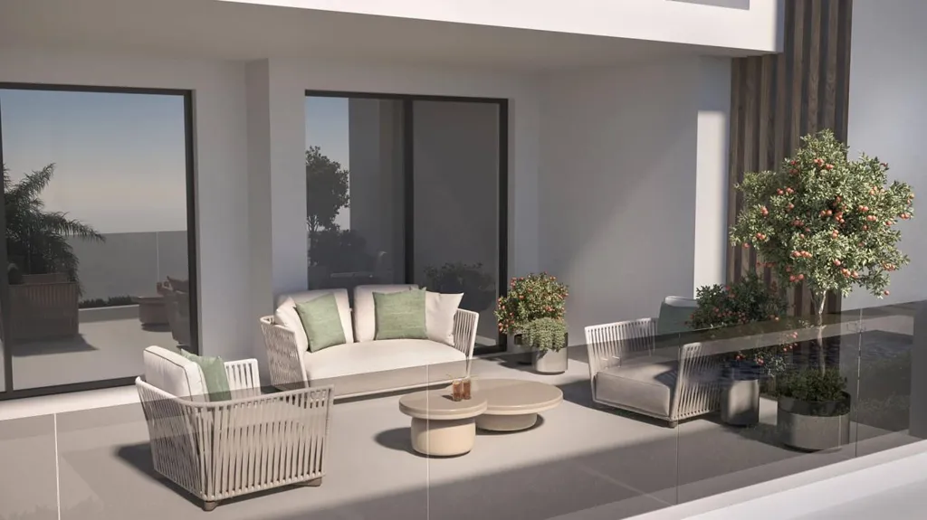 Terrasse - Apartment with Pool in Estepona Centro