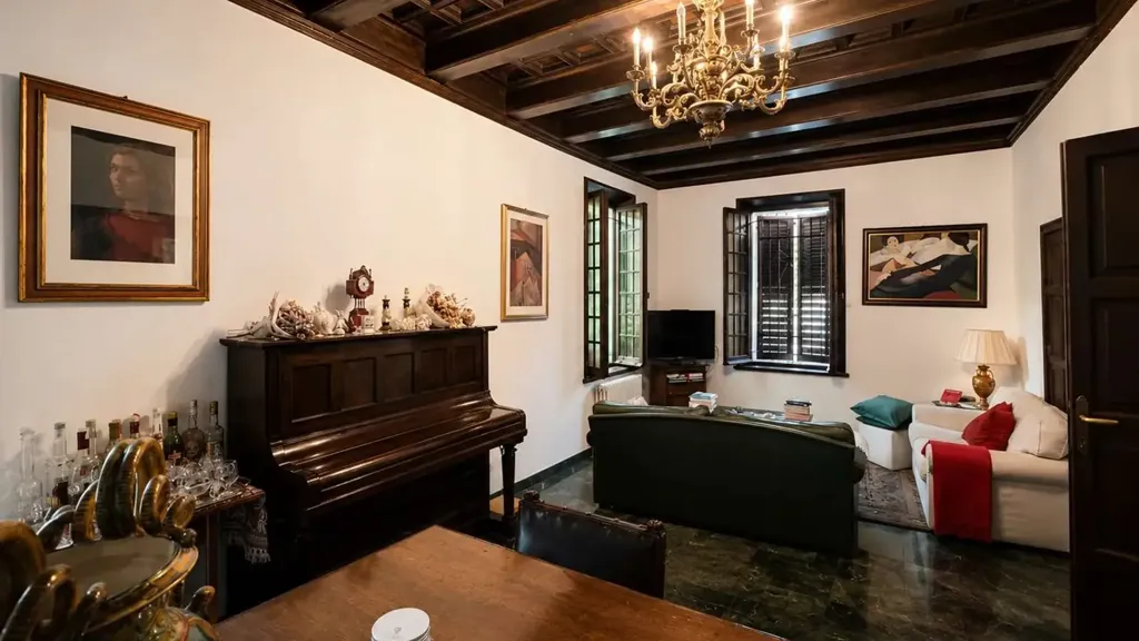 Séjour - Historic Villa with Garden in Ostra