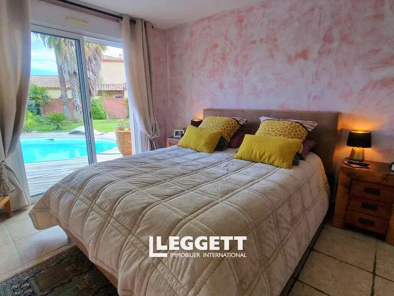 Chambres - Villa avec Piscine Chauffée et Spa à Espondeilhan