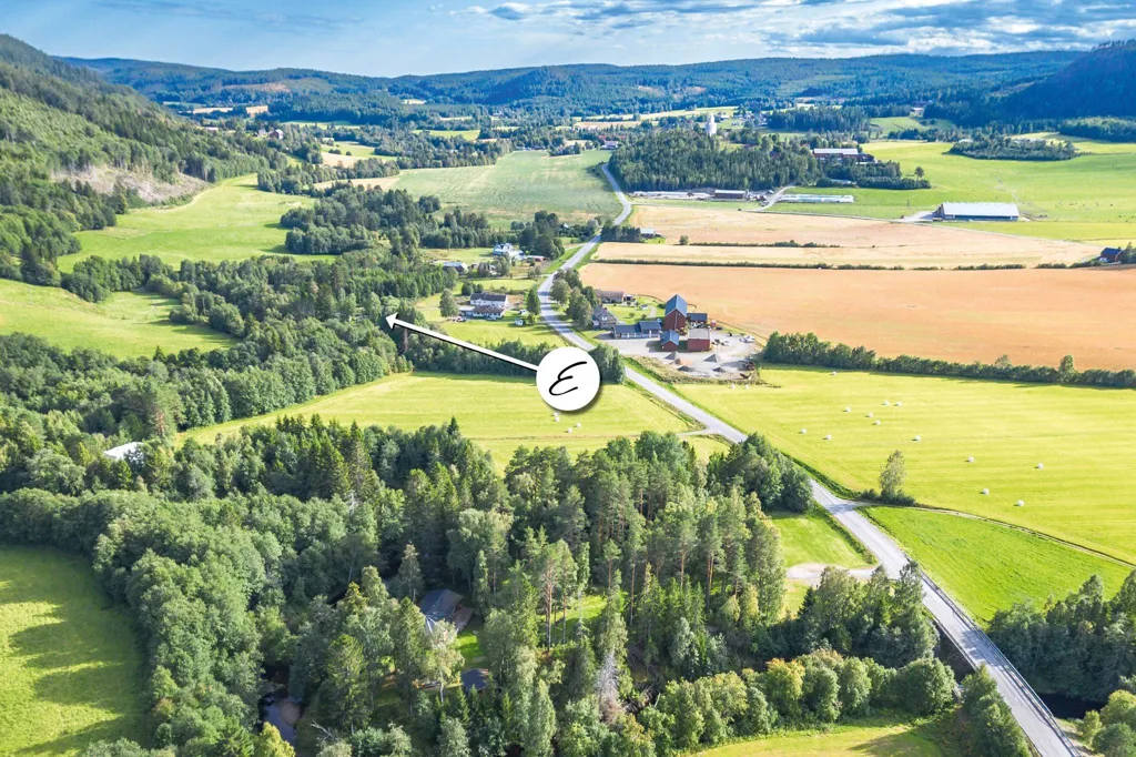 Õhuvaade - Charming Villa by the Stream in Björkom