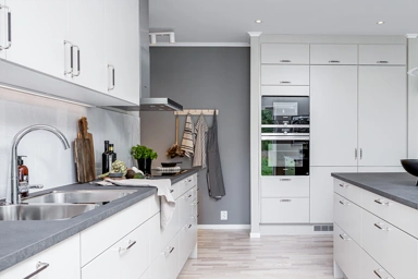 Kitchen - Modern Villa with Flex Space in Gånsta