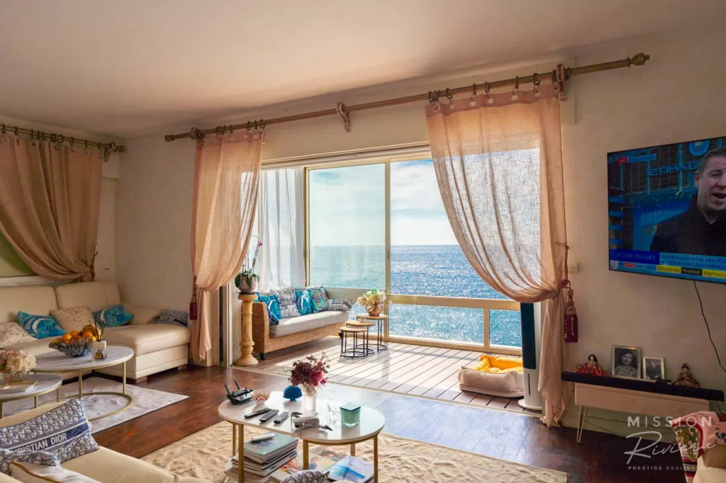 Séjour - Appartement Duplex avec Vue Mer au Cap de Nice