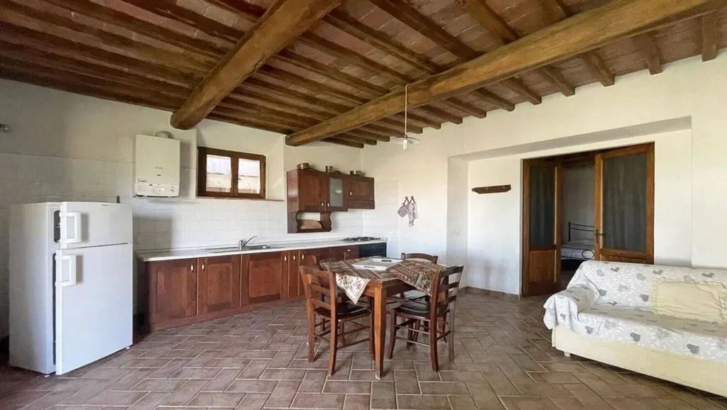 Köök - Villa with Pool and Val d'Orcia View in Sarteano