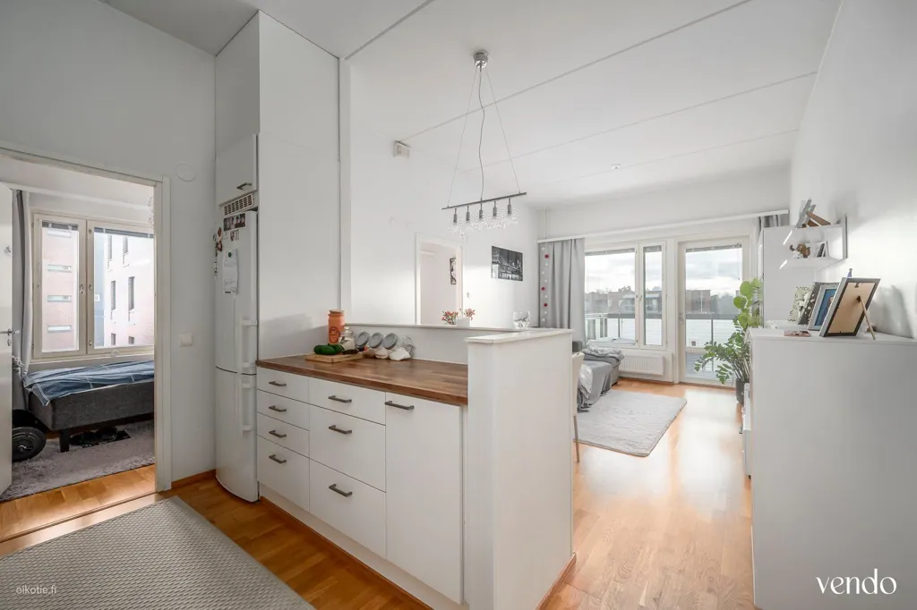 Cuisine - Modern Apartment with Glazed Balcony in Espoo