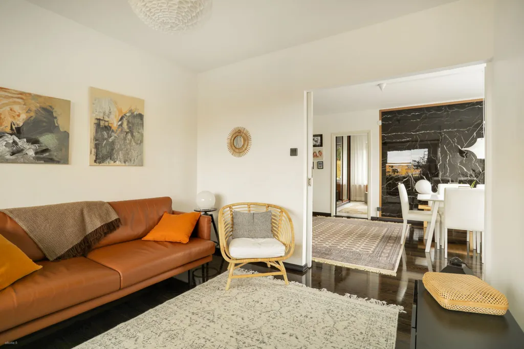 Séjour - Modernised Apartment with River View in Heinola