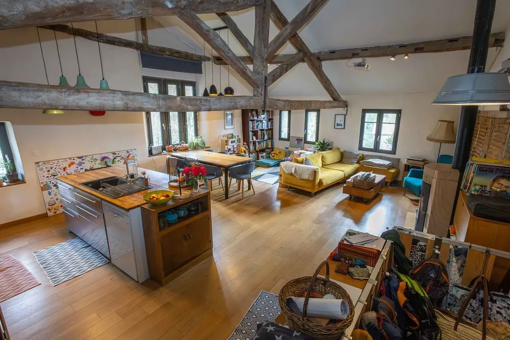 Living Room - Renovated House with Garden and View in Village