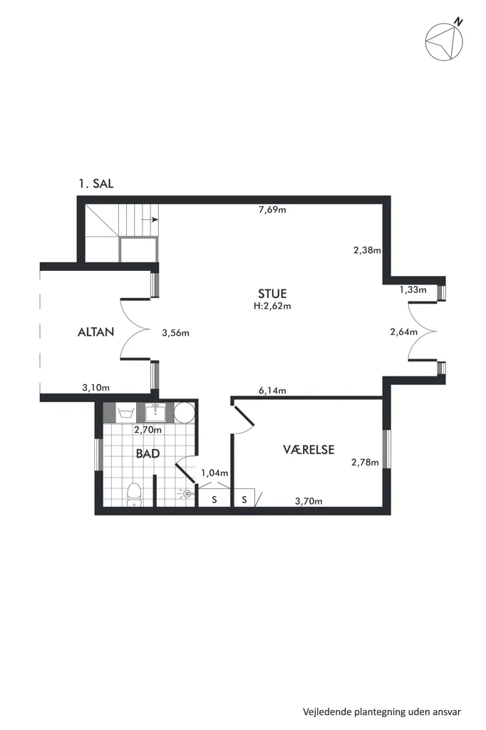 Plan - Appartement 4 pièces à Odense C