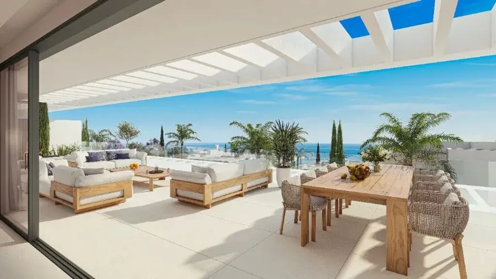Terrace - Luxury Penthouse with Mountain View in Marbella