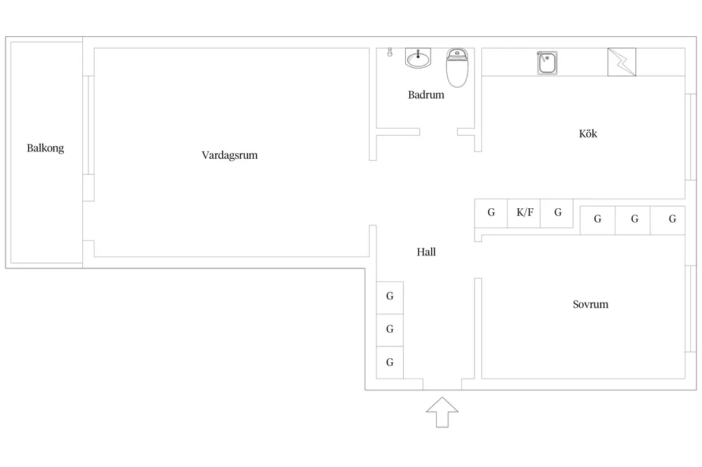 Plan - Apartment with Large Balcony in Helsingborg