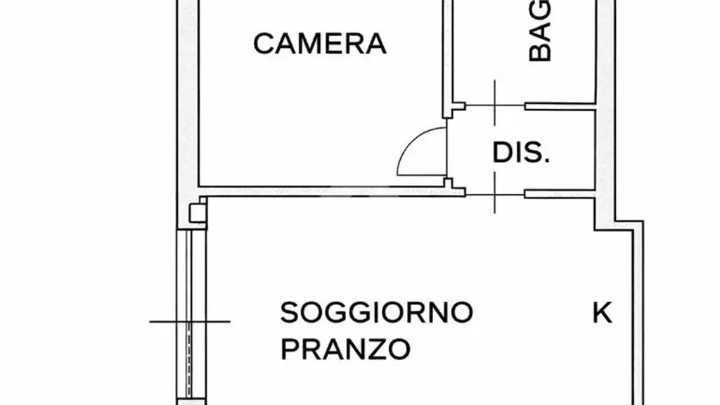 Plaan - Modern Studio with Balcony in Cantù