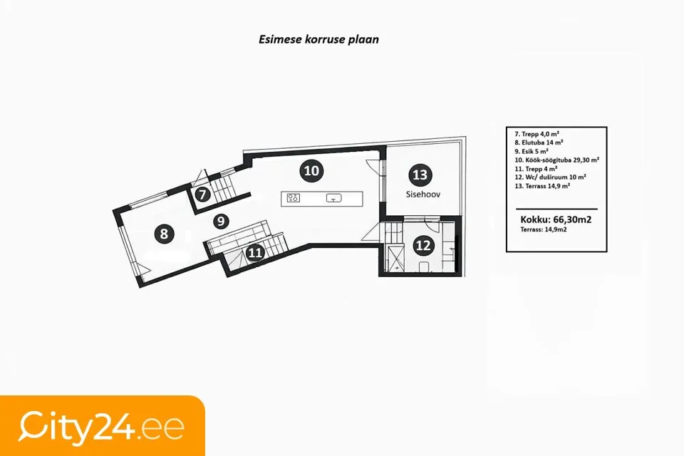 Appartement 5 pièces à Pärnu linn