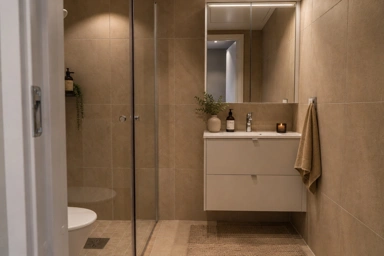 Bathrooms - Modern Apartment with Terrace in Alta