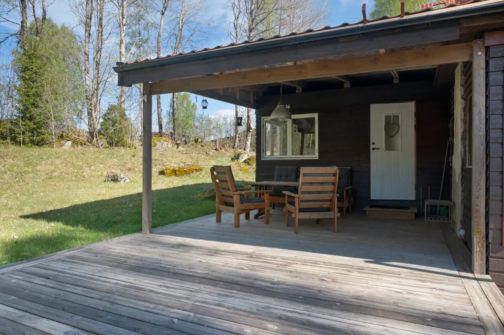 Terrass - Cottage with Lake View in Linesand