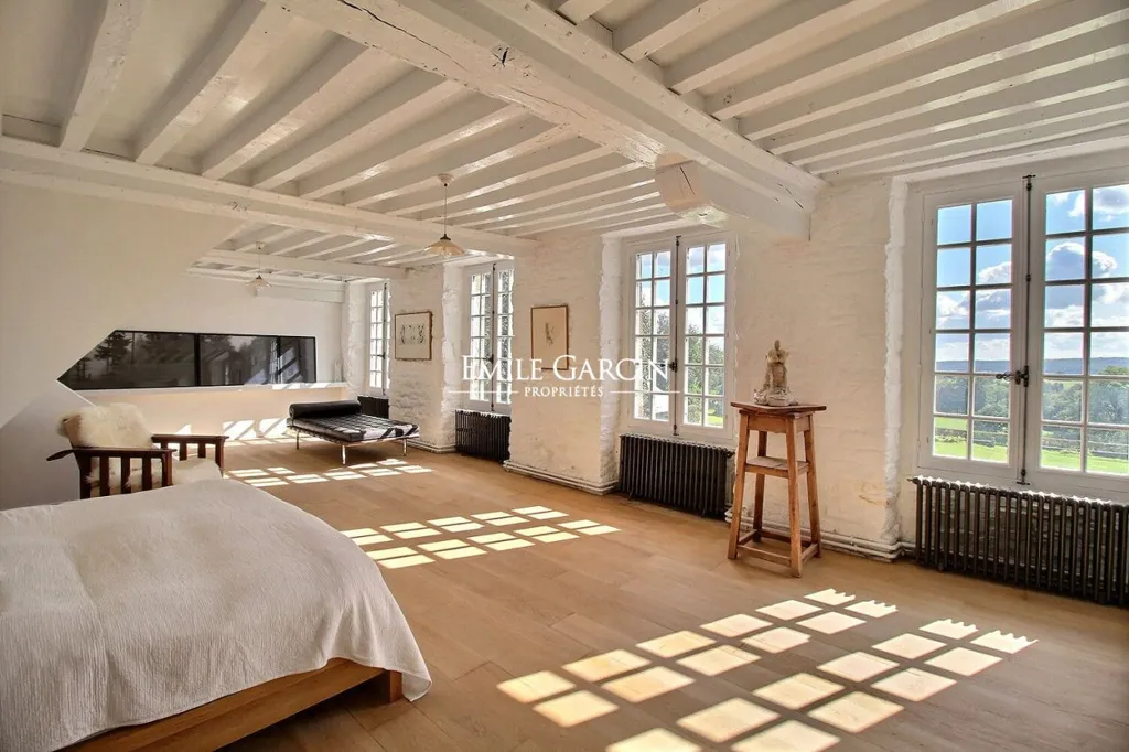 Bedrooms - 18th Century Priory with Garden in Normandy