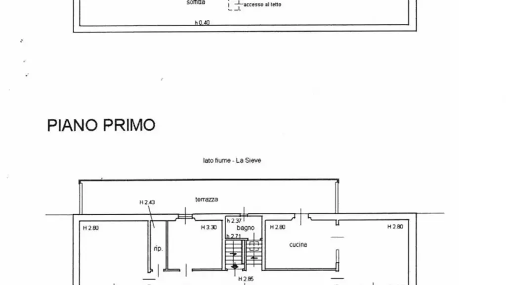 Planimetria - Apartment with Terraced Garden in Pontassieve