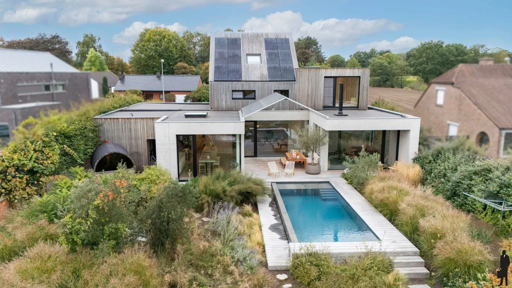 Õhuvaade - Architect's Villa with Infinity Pool in Olmen