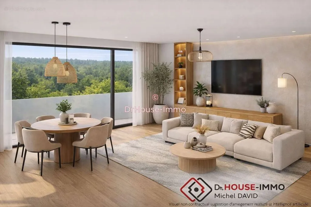 Séjour - Appartement Lumineux avec Balcon à Vannes