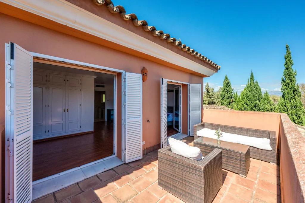 Terrace - Andalusian Villa with Pool in Sotogrande