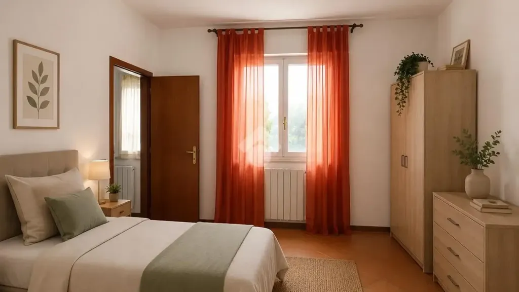 Camere da letto - Quadrilocale with Private Balcony in Pisa