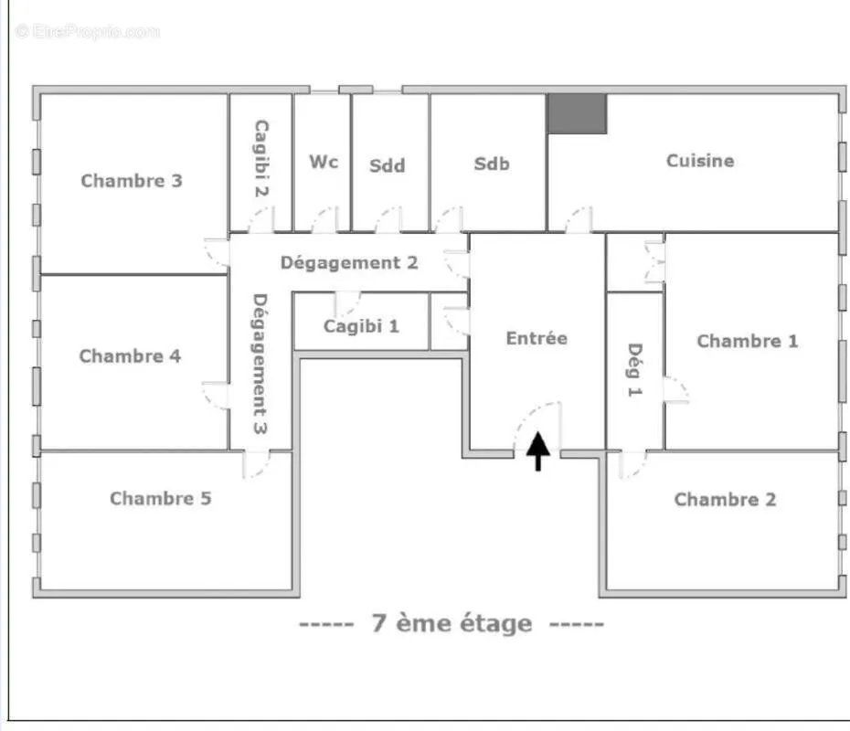 Plan - Appartement de Colocation 5 Chambres à Sarcelles