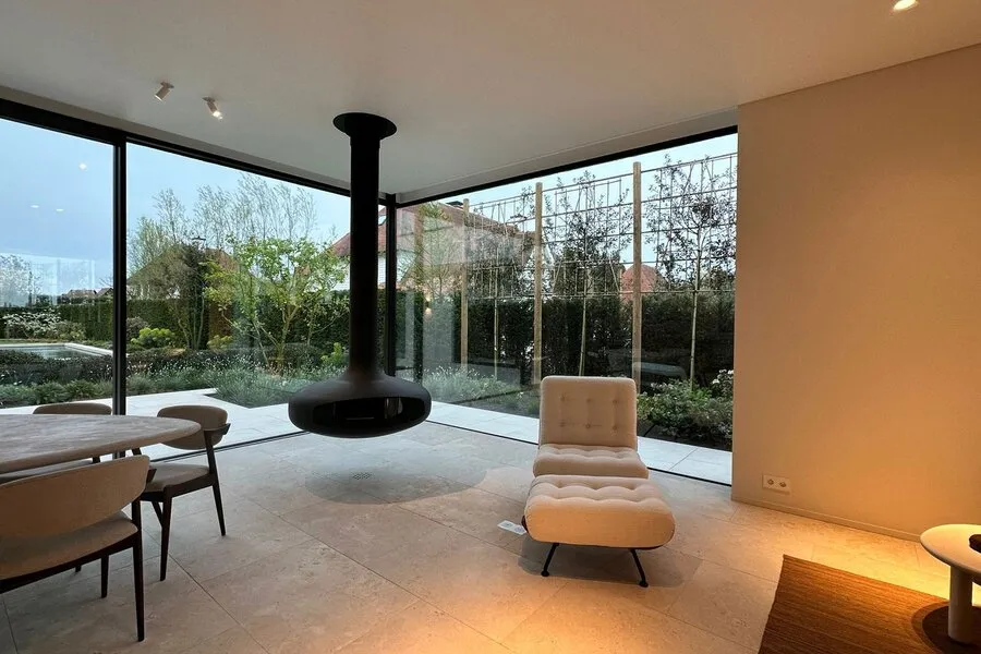 Séjour - Villa Nouvelle Construction avec Piscine à Knokke