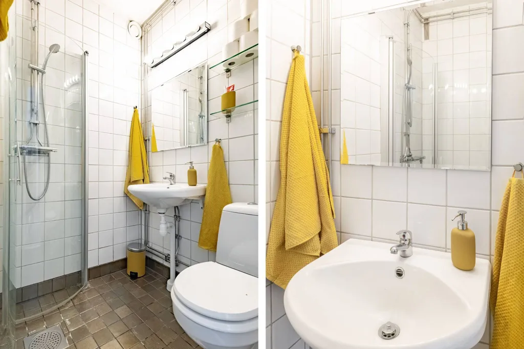 Salles de bain - Studio Flat with Balcony in Enköping