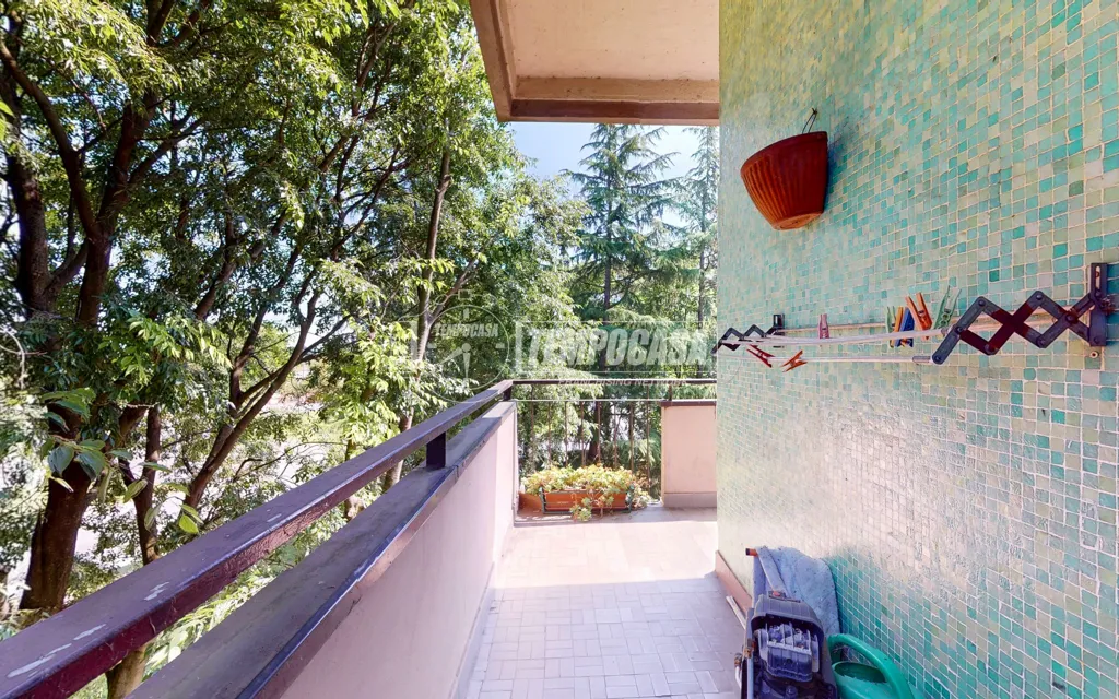Balcony - Trilocale with Lake View in Mantua