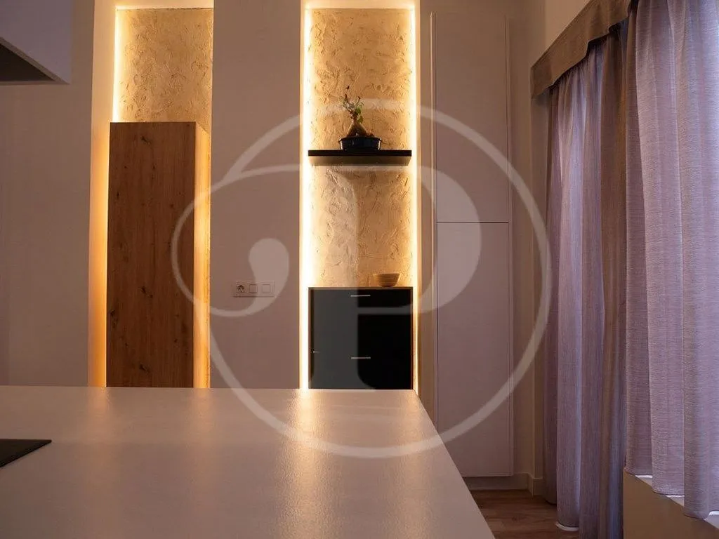 Cuisine - Studio with Air Conditioning in El Grau, Valencia