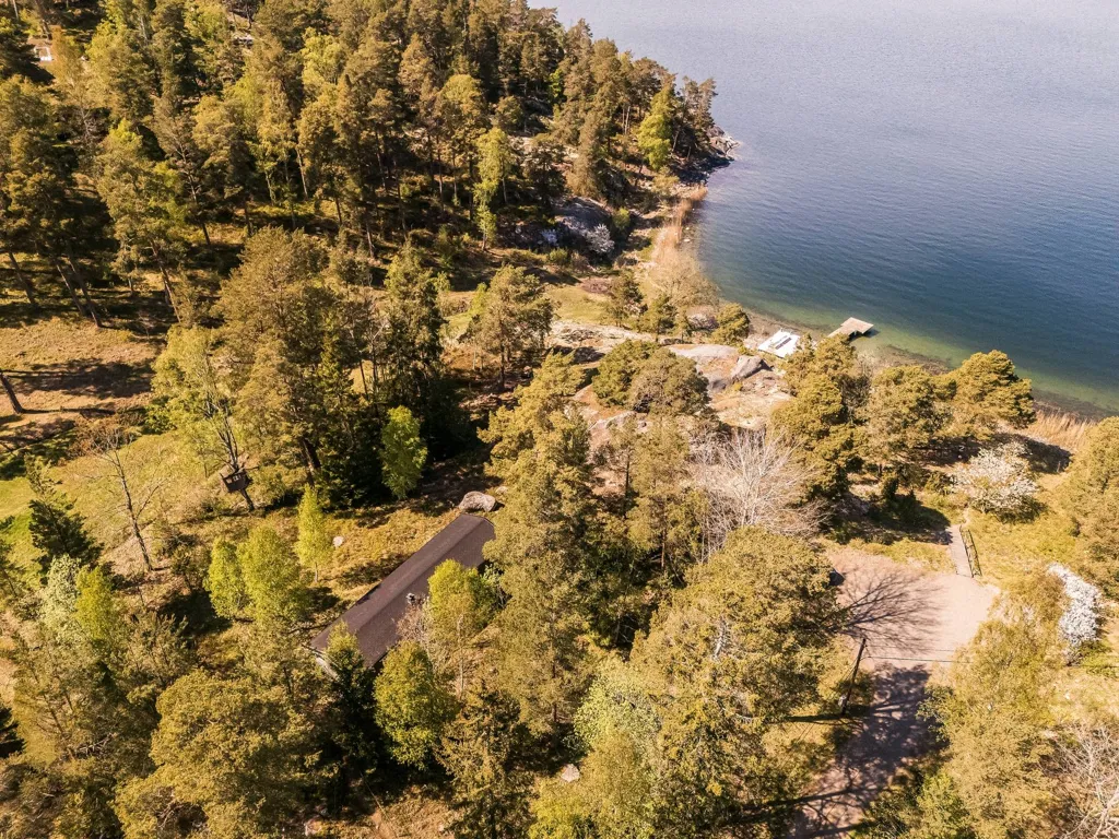 Vue aérienne - Architectural Cottage with Sea View on Muskö
