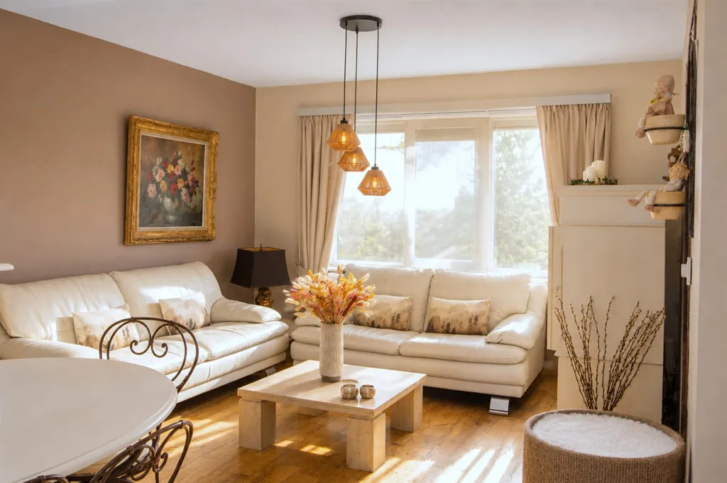 Living Room - Light-Filled Apartment with Terrace in Aartselaar