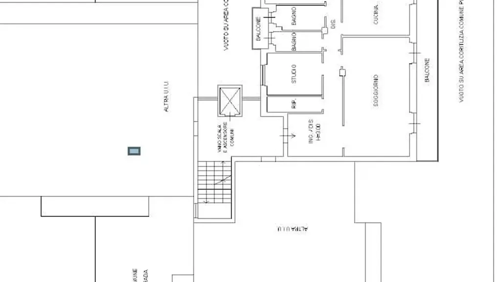 Plan - Apartment with Balcony in Piacenza