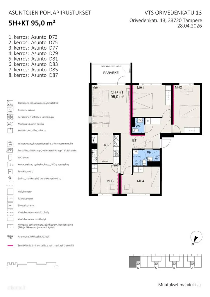 Plan - Fully Renovated Apartments with Sauna in Hervanta