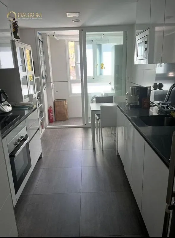 Köök - Apartment with Pool and Terrace in Valdezarza