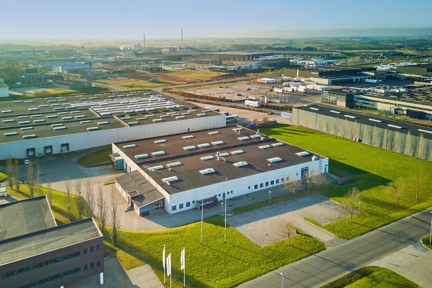 Aerial - Warehouse with Office near E45 Access in Horsens