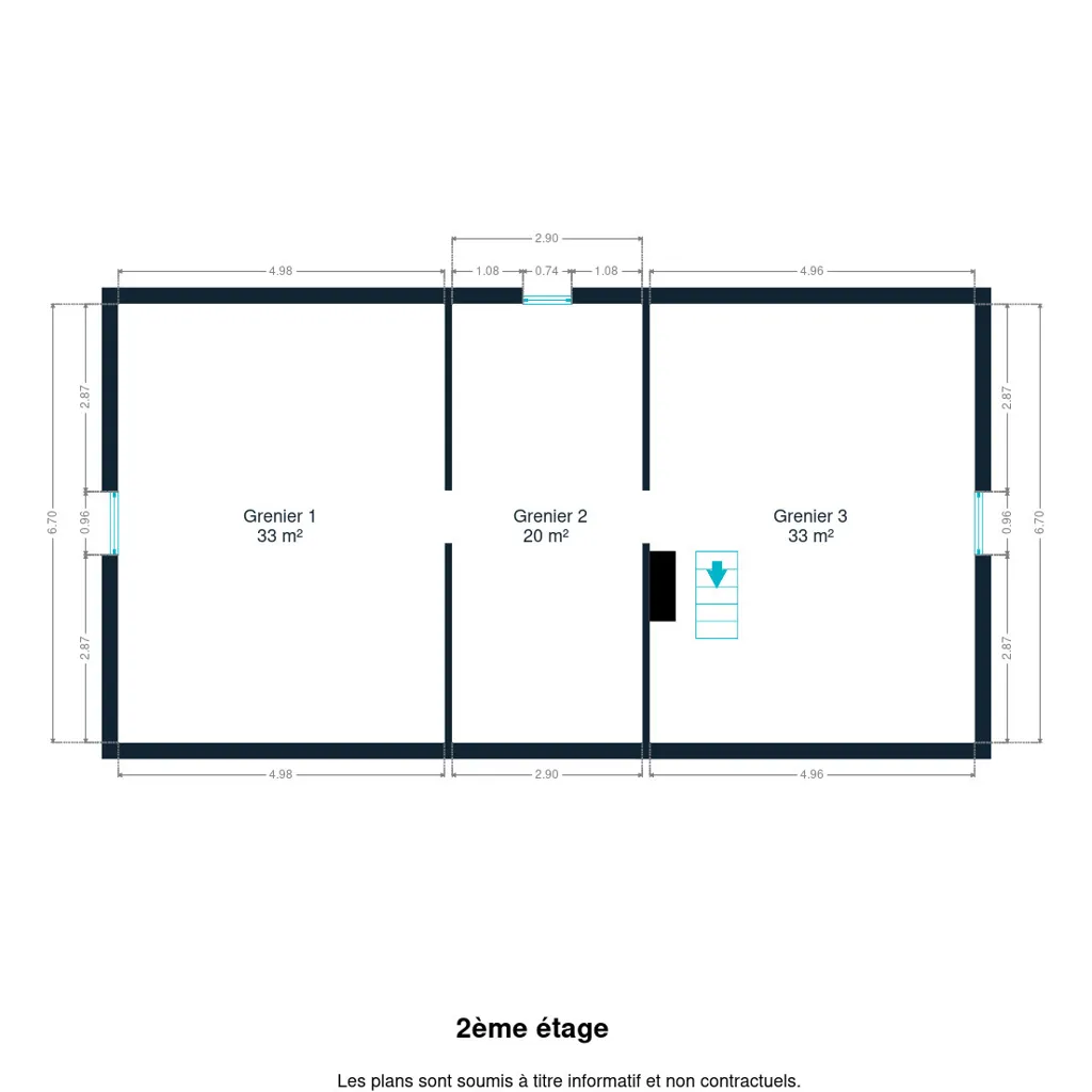 Floor Plan - House with Photovoltaic Panels in Courcelles