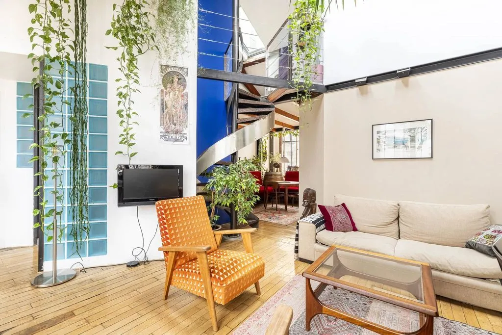 Séjour - Duplex de Luxe avec Cour Calme à Paris