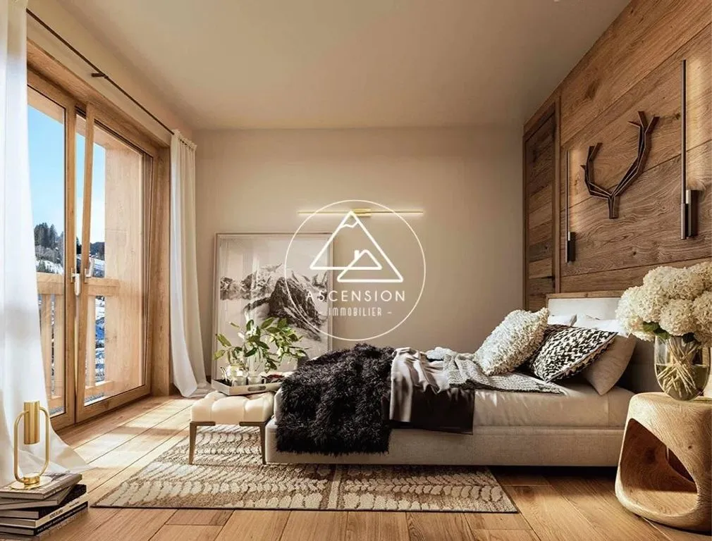 Chambres - Appartement Luxe avec Balcons Multiples à Les Gets