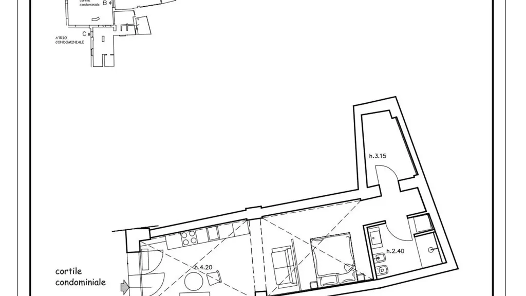 Plan - Luxury Flat in Historic Building, Florence