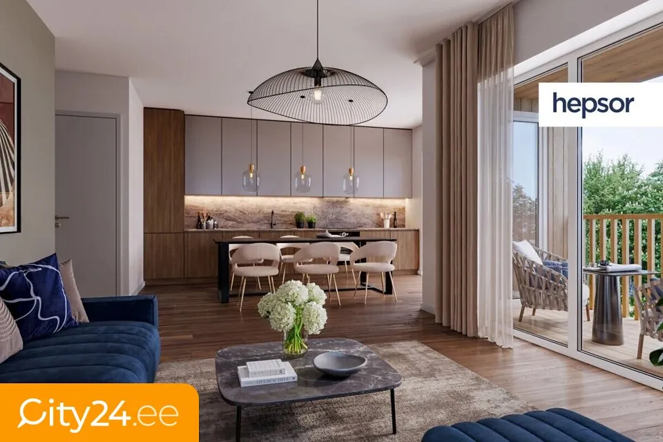 Living Room - Apartment with Balcony in Manufactory Quarter