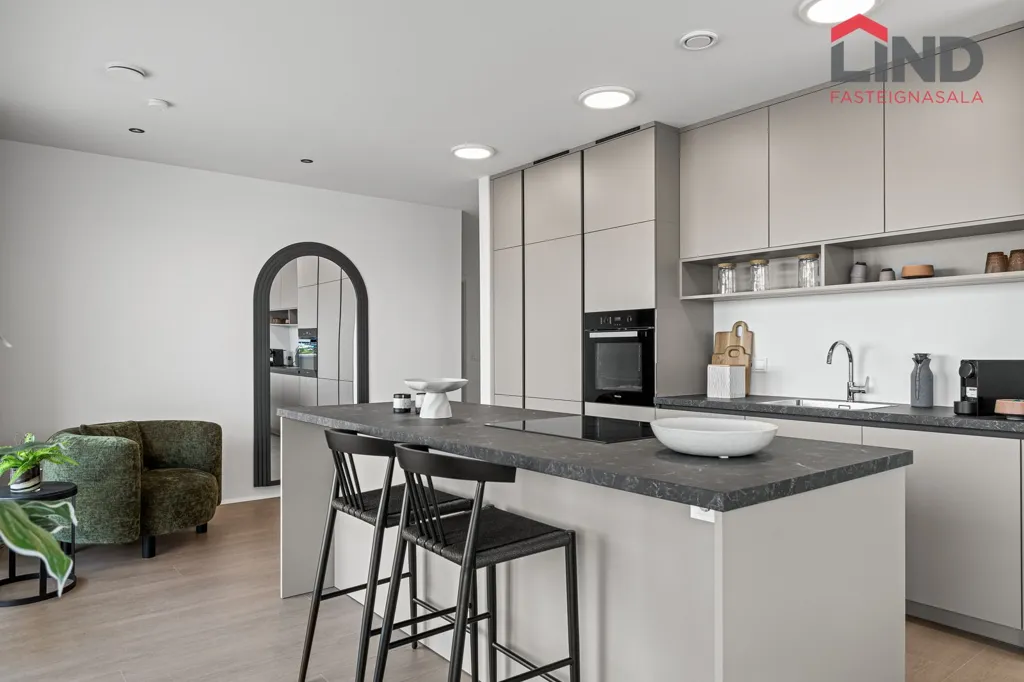 Cucina - Apartment with Sea View in Reykjavik