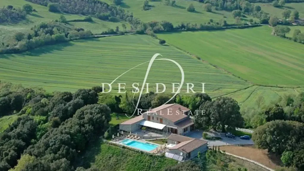 Aerial - Casale with Multiple Levels in Gavorrano