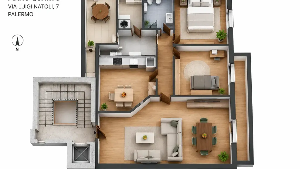 Plaan - Rented Apartment with Balcony in Palermo